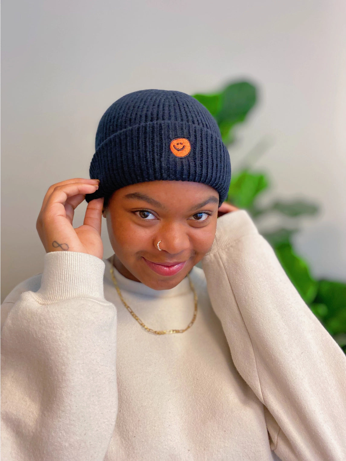 Simply Smiley Beanie Black