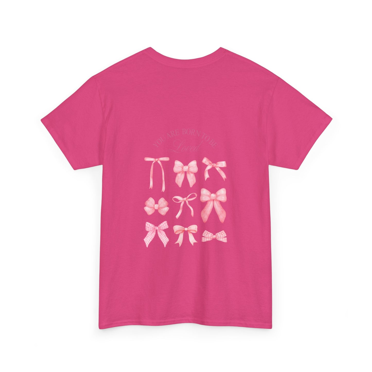 Cute Bow Pattern Unisex Heavy Cotton Tee - Adorable Gift for Bow Lovers