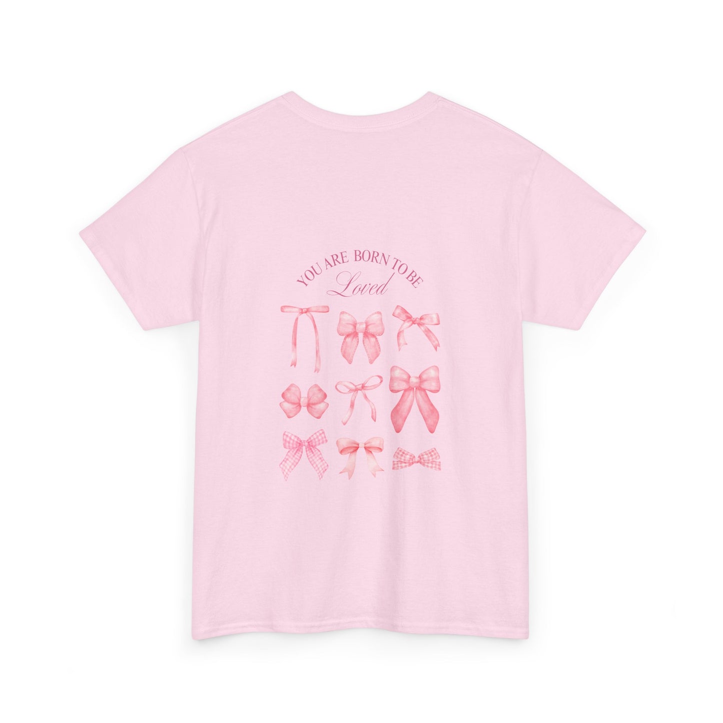 Cute Bow Pattern Unisex Heavy Cotton Tee - Adorable Gift for Bow Lovers