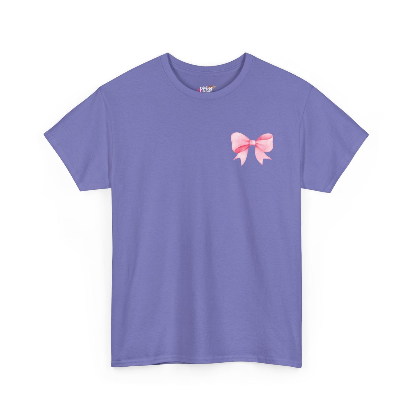 Cute Bow Pattern Unisex Heavy Cotton Tee - Adorable Gift for Bow Lovers