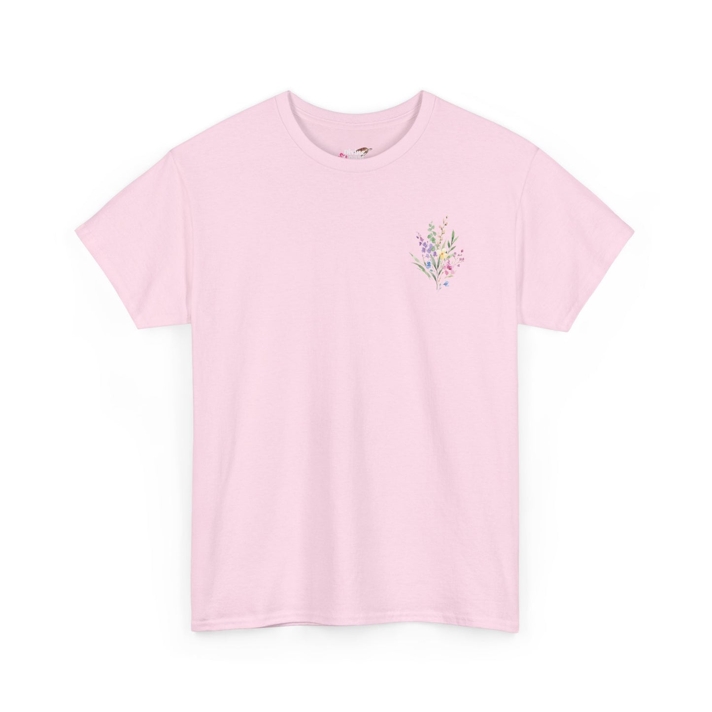Floral Graphic Unisex Heavy Cotton Tee - "Stay Wild, Flower Child!"