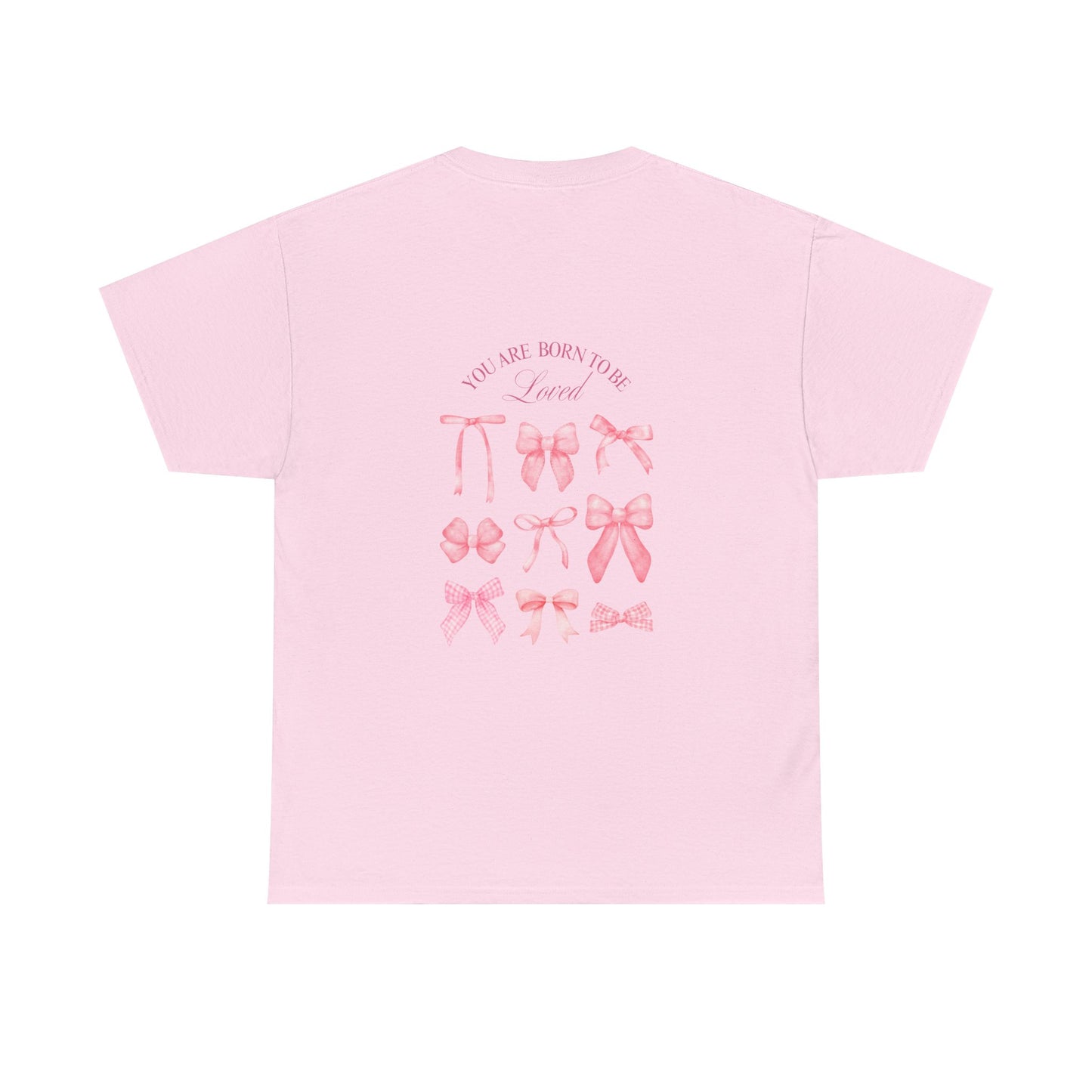 Cute Bow Pattern Unisex Heavy Cotton Tee - Adorable Gift for Bow Lovers