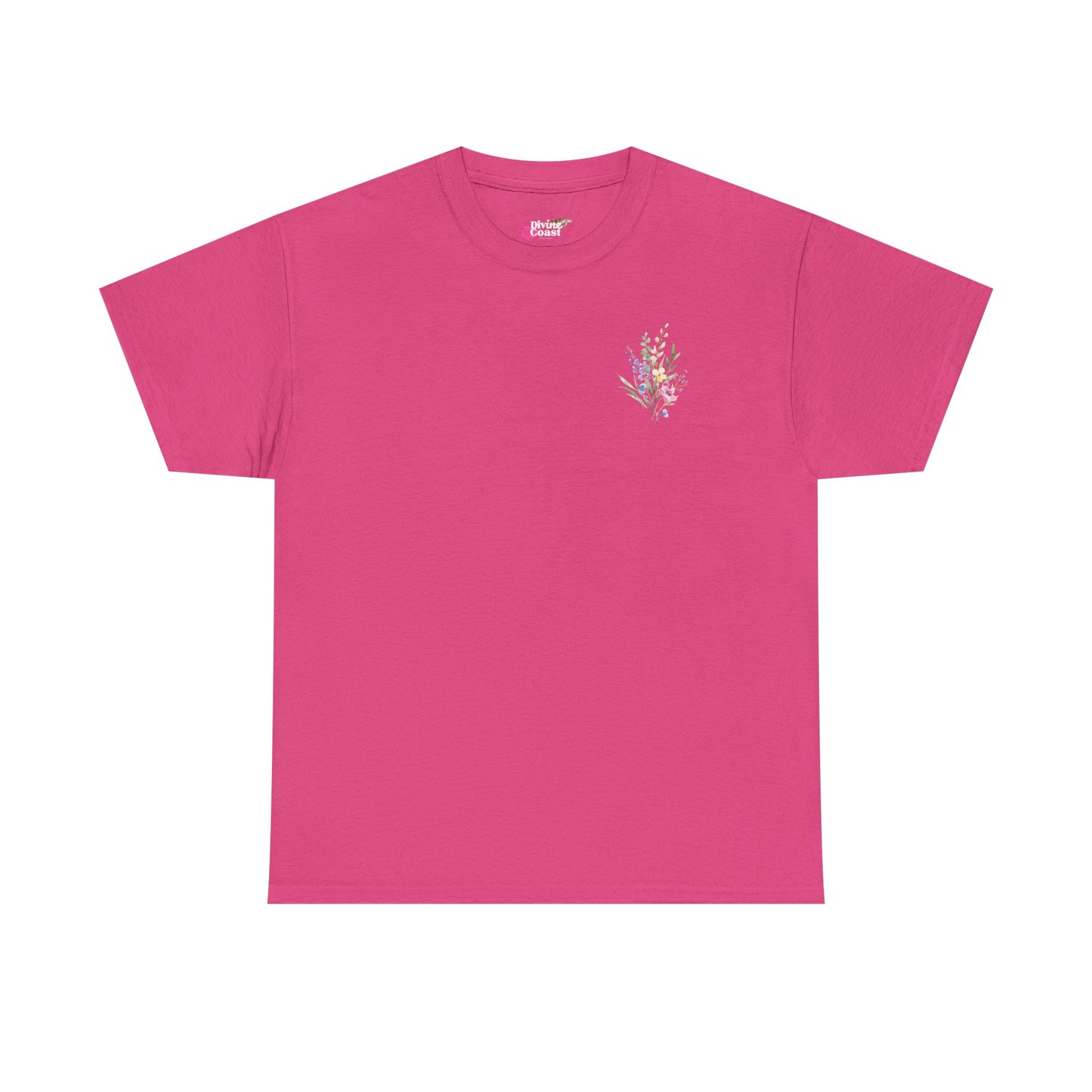Floral Graphic Unisex Heavy Cotton Tee - "Stay Wild, Flower Child!"