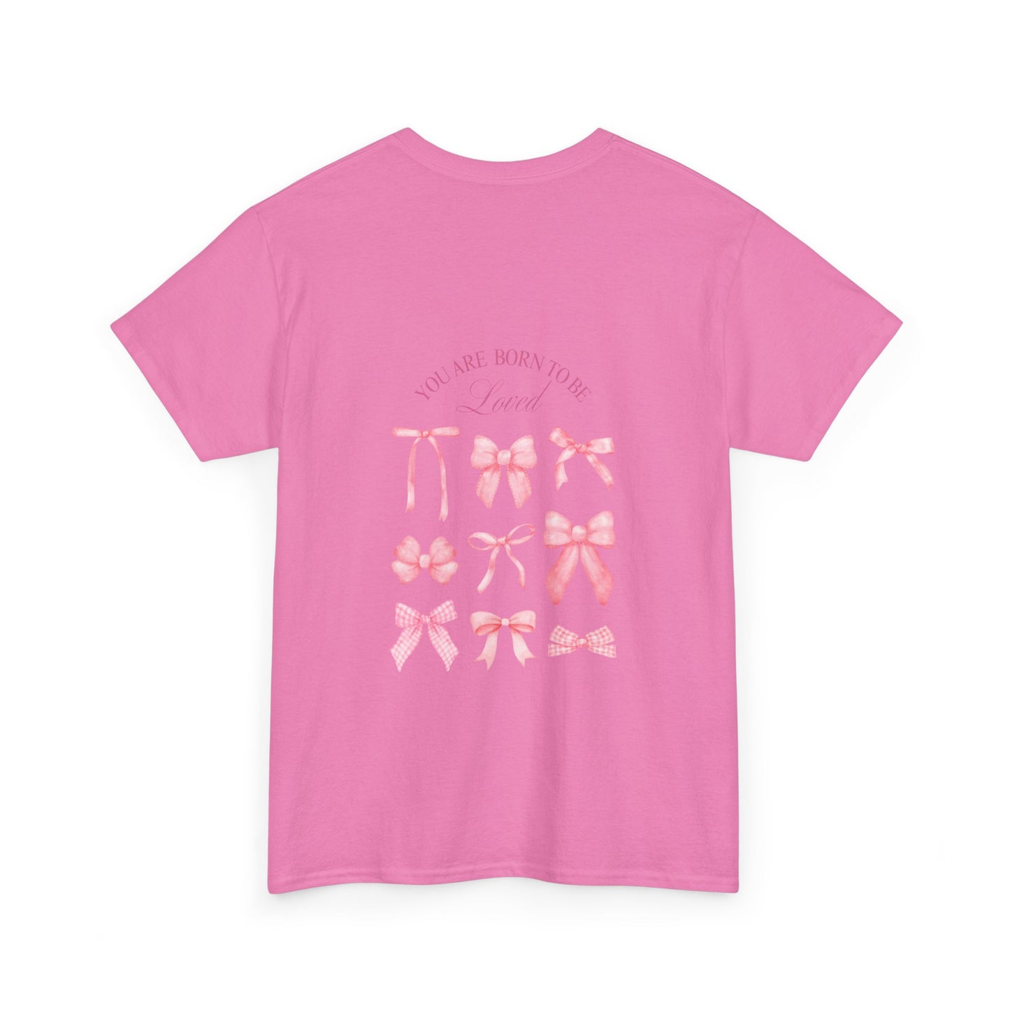 Cute Bow Pattern Unisex Heavy Cotton Tee - Adorable Gift for Bow Lovers
