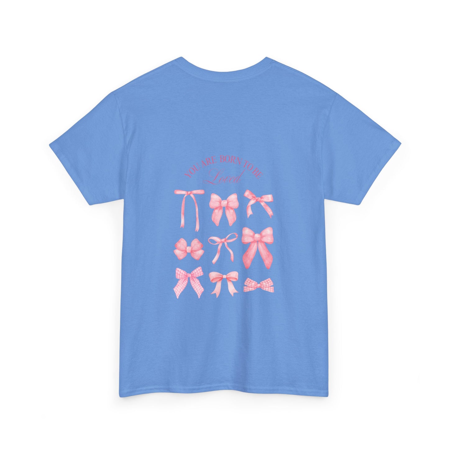 Cute Bow Pattern Unisex Heavy Cotton Tee - Adorable Gift for Bow Lovers