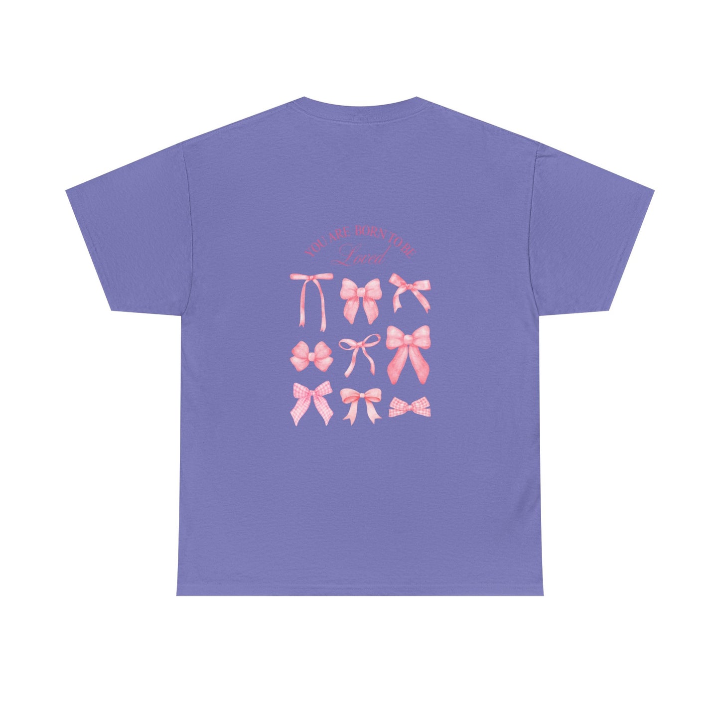 Cute Bow Pattern Unisex Heavy Cotton Tee - Adorable Gift for Bow Lovers
