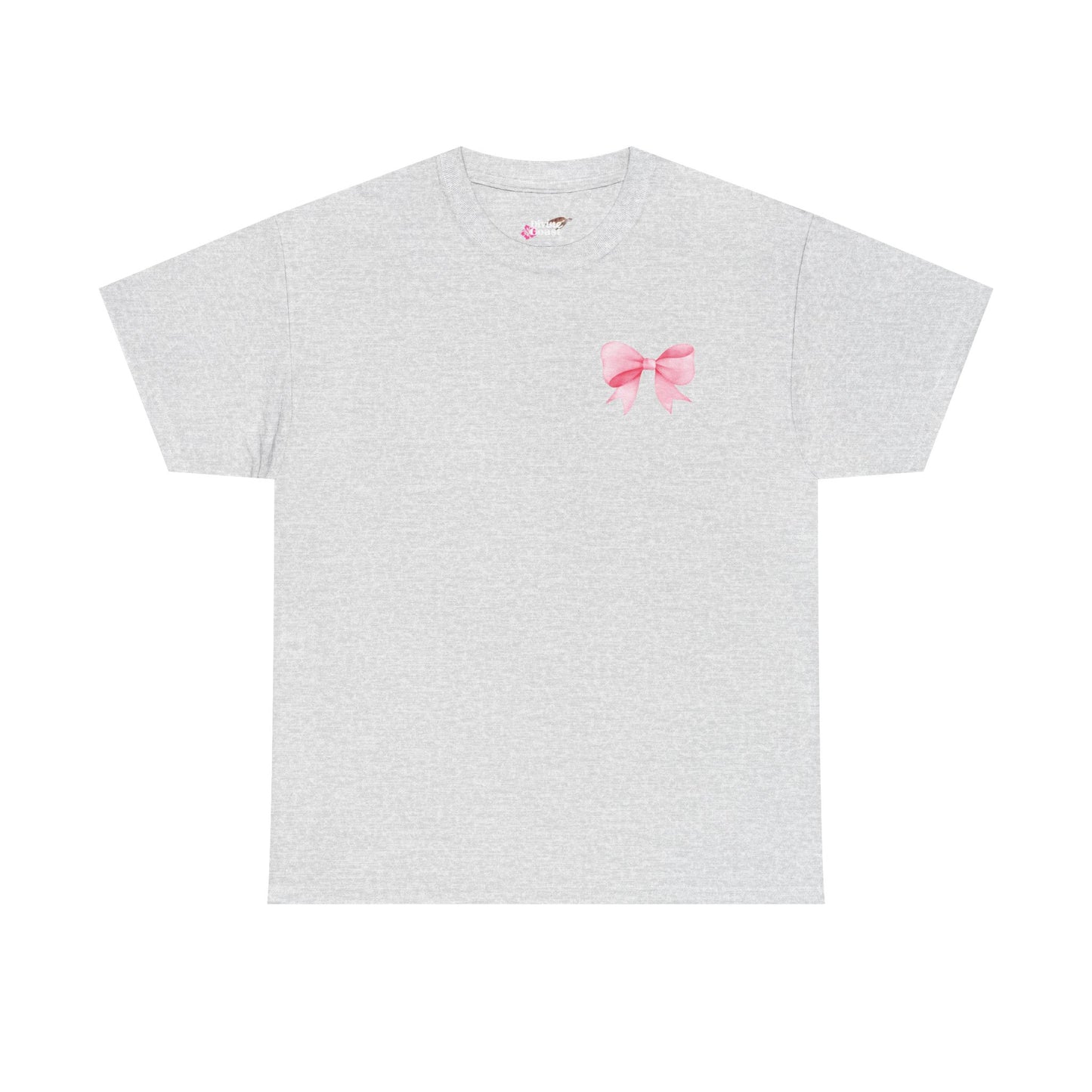 Cute Bow Pattern Unisex Heavy Cotton Tee - Adorable Gift for Bow Lovers