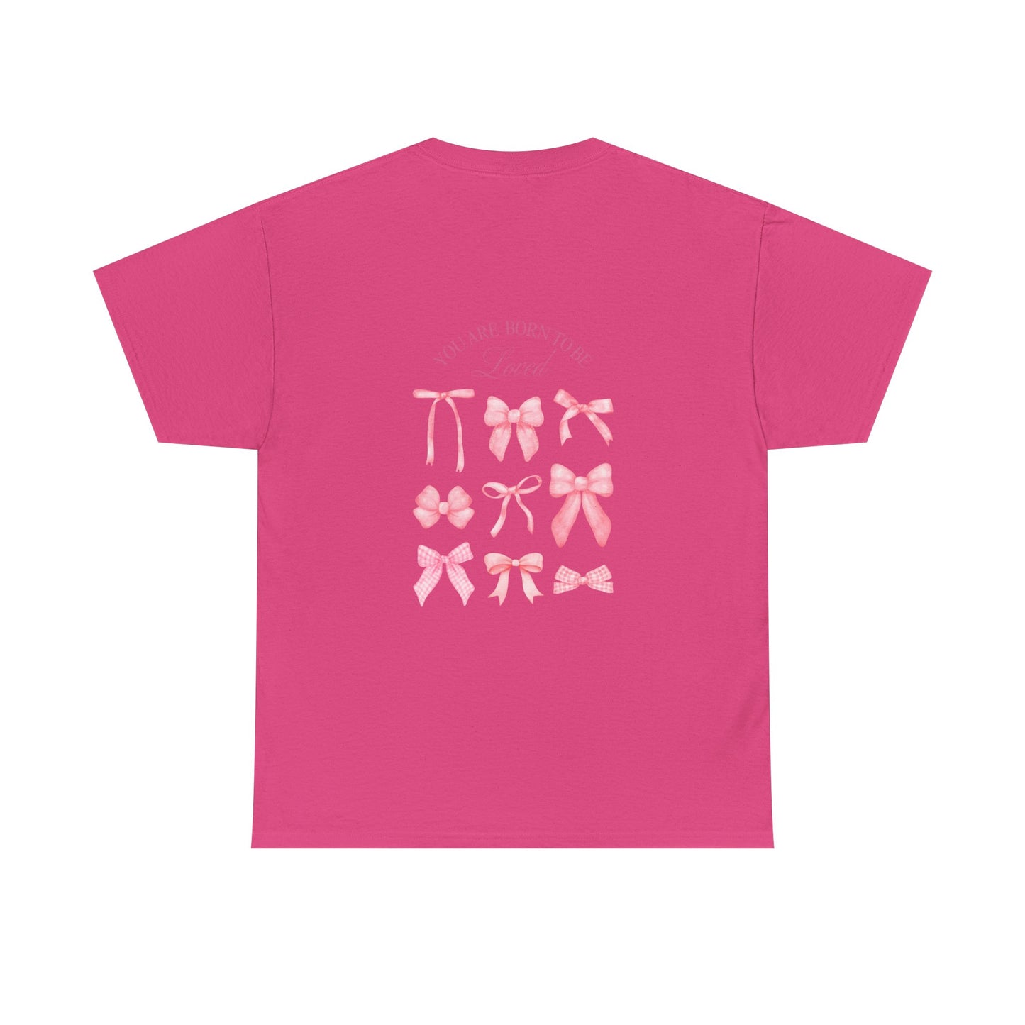 Cute Bow Pattern Unisex Heavy Cotton Tee - Adorable Gift for Bow Lovers