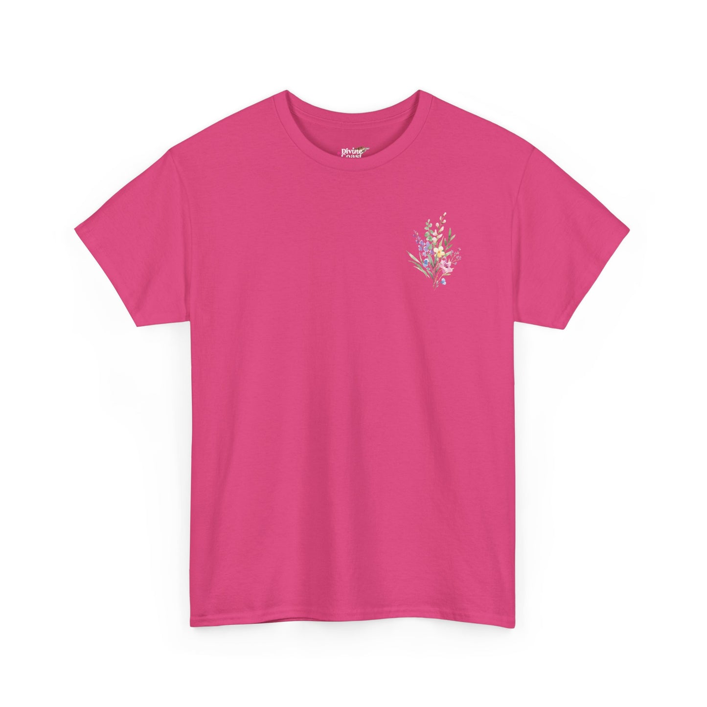 Floral Graphic Unisex Heavy Cotton Tee - "Stay Wild, Flower Child!"