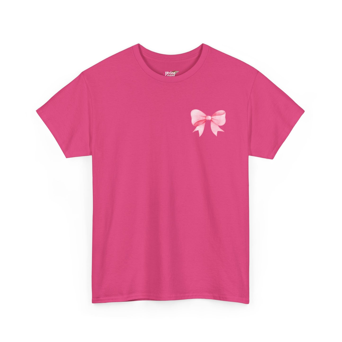 Cute Bow Pattern Unisex Heavy Cotton Tee - Adorable Gift for Bow Lovers
