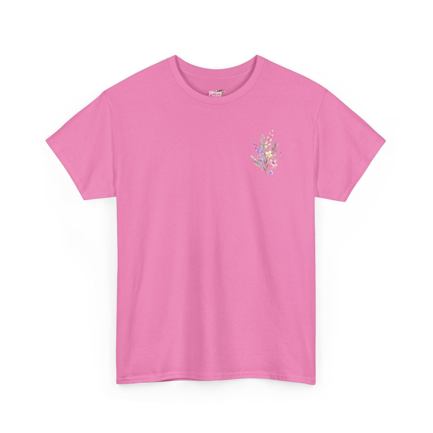 Floral Graphic Unisex Heavy Cotton Tee - "Stay Wild, Flower Child!"