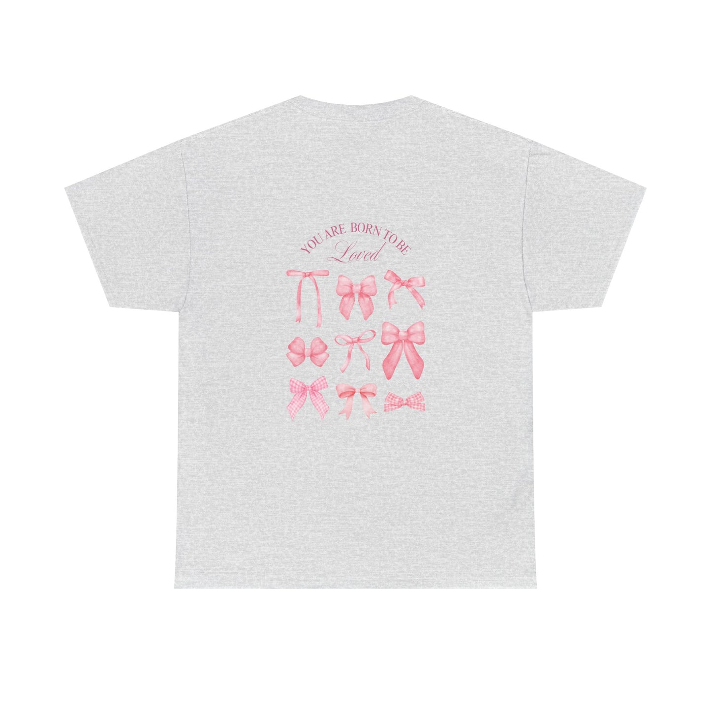 Cute Bow Pattern Unisex Heavy Cotton Tee - Adorable Gift for Bow Lovers