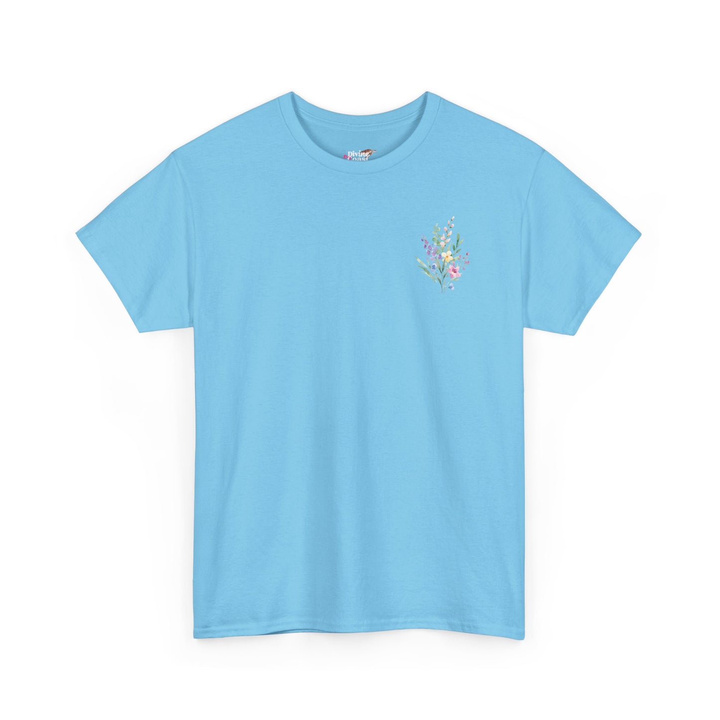Floral Graphic Unisex Heavy Cotton Tee - "Stay Wild, Flower Child!"