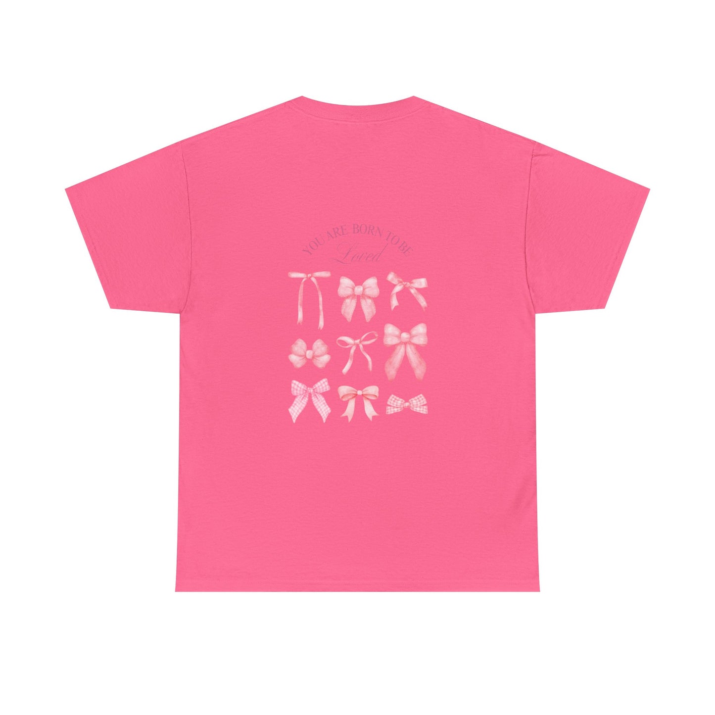 Cute Bow Pattern Unisex Heavy Cotton Tee - Adorable Gift for Bow Lovers