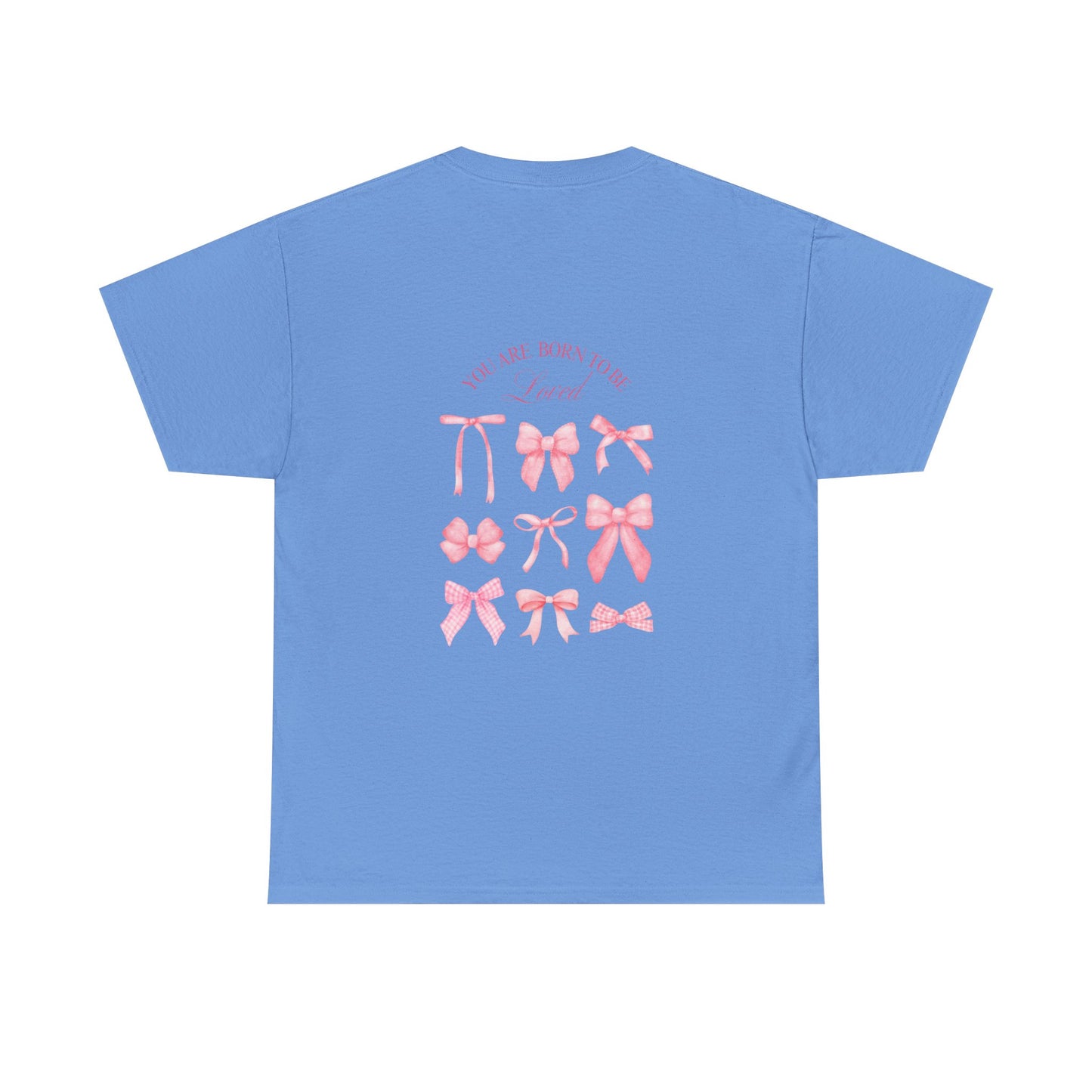 Cute Bow Pattern Unisex Heavy Cotton Tee - Adorable Gift for Bow Lovers