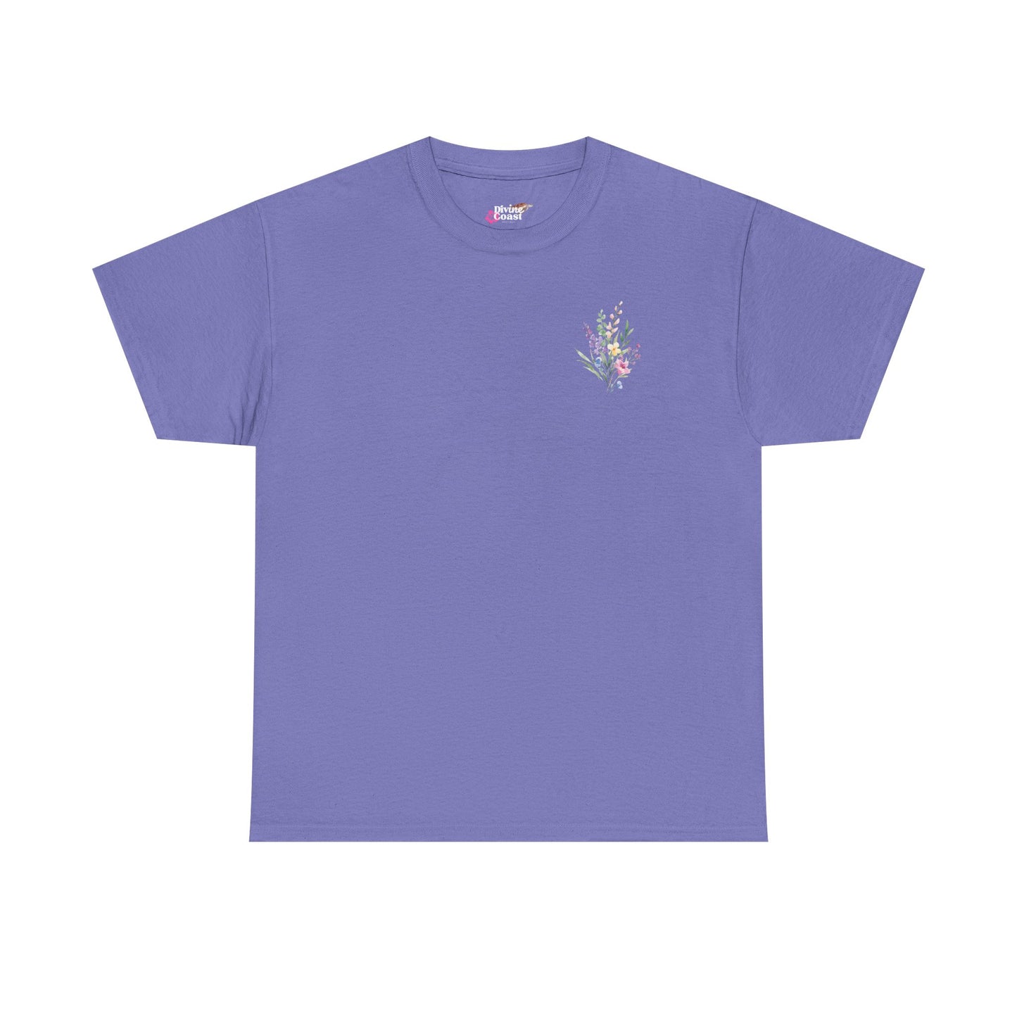 Floral Graphic Unisex Heavy Cotton Tee - "Stay Wild, Flower Child!"