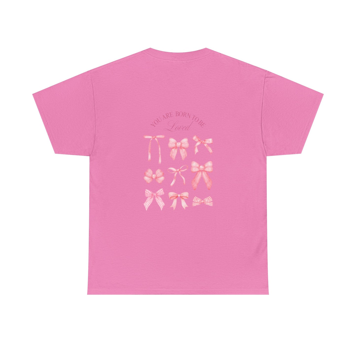 Cute Bow Pattern Unisex Heavy Cotton Tee - Adorable Gift for Bow Lovers