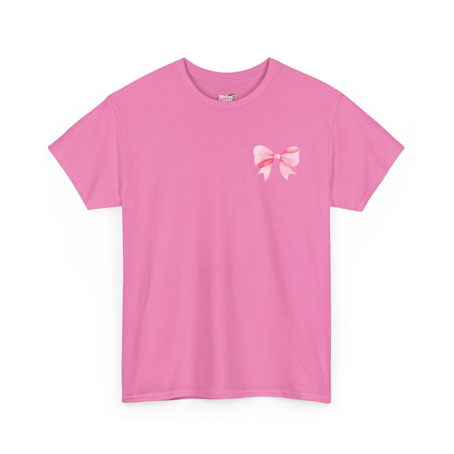 Cute Bow Pattern Unisex Heavy Cotton Tee - Adorable Gift for Bow Lovers