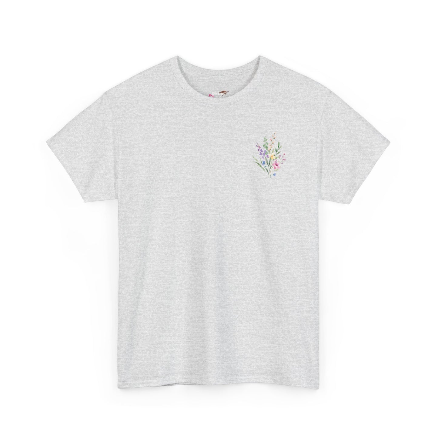 Floral Graphic Unisex Heavy Cotton Tee - "Stay Wild, Flower Child!"