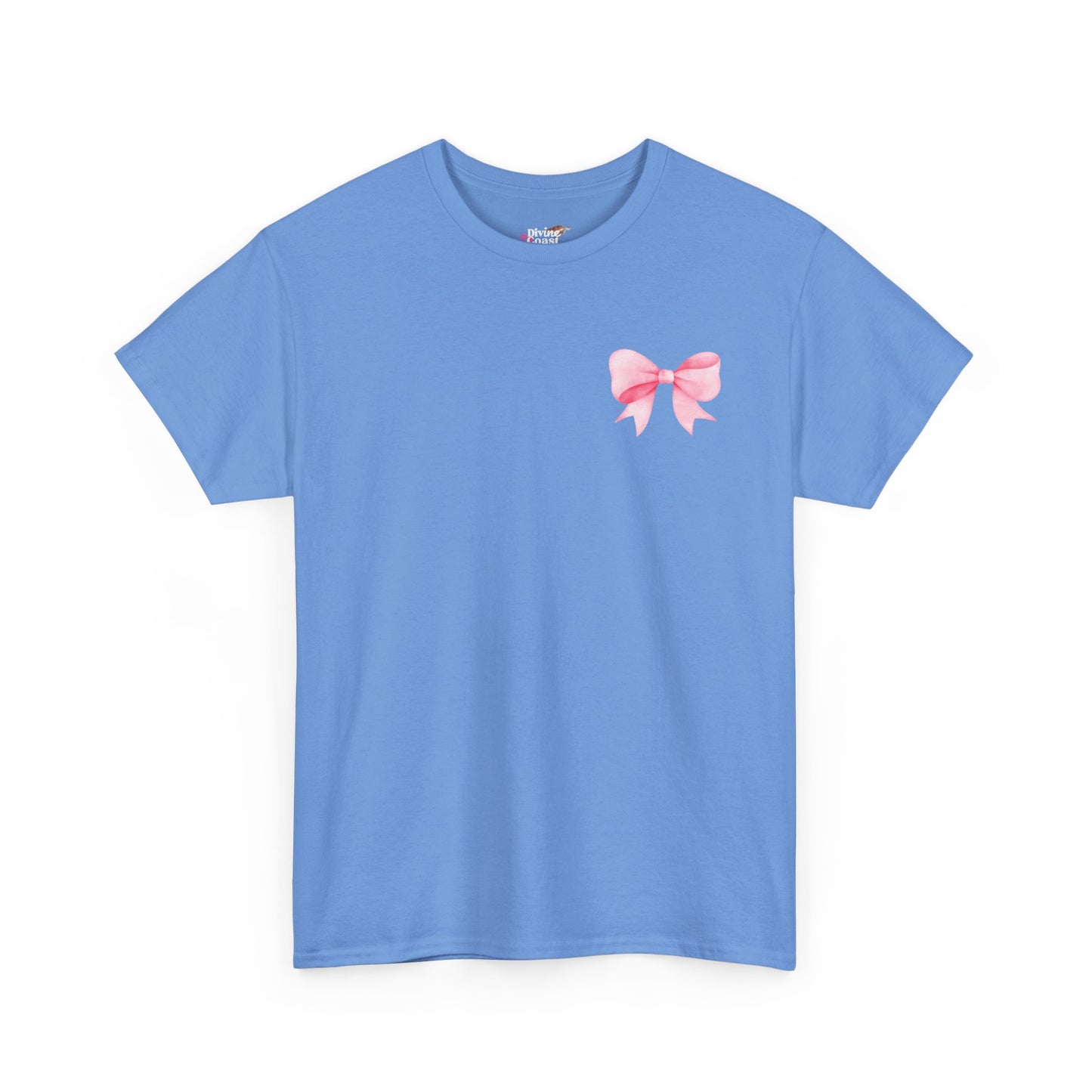 Cute Bow Pattern Unisex Heavy Cotton Tee - Adorable Gift for Bow Lovers