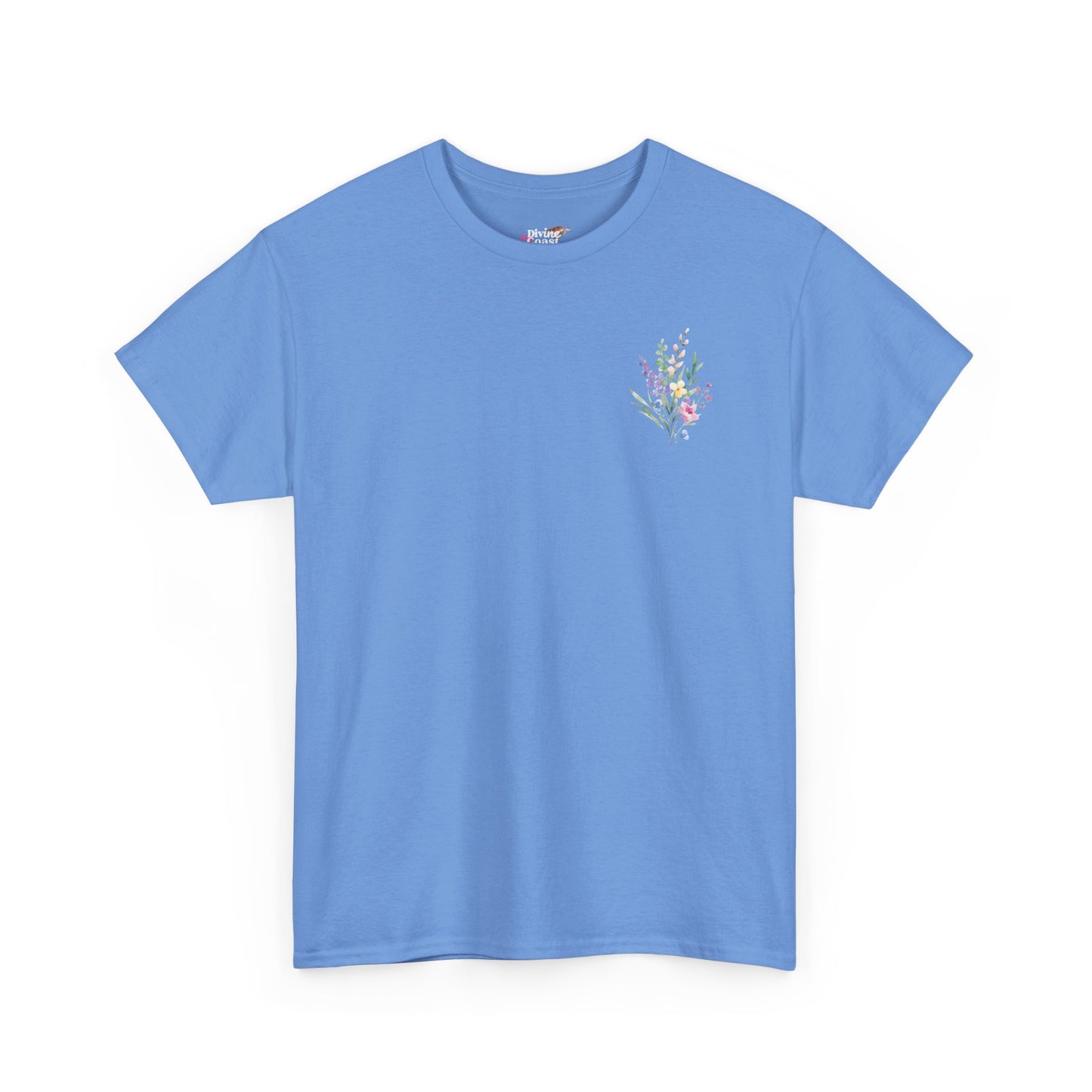 Floral Graphic Unisex Heavy Cotton Tee - "Stay Wild, Flower Child!"