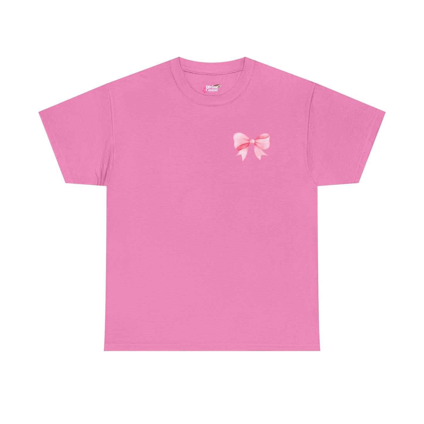 Cute Bow Pattern Unisex Heavy Cotton Tee - Adorable Gift for Bow Lovers