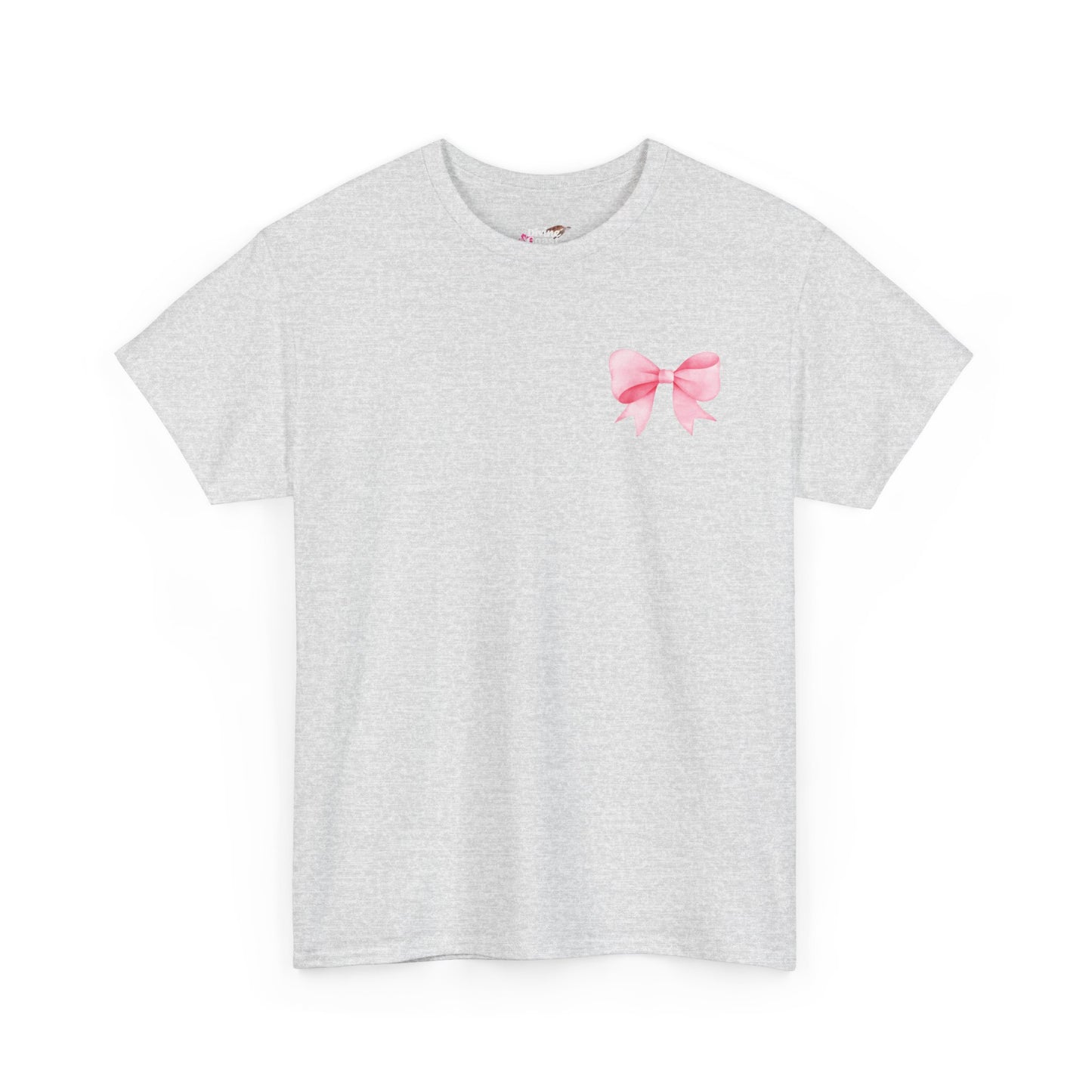 Cute Bow Pattern Unisex Heavy Cotton Tee - Adorable Gift for Bow Lovers
