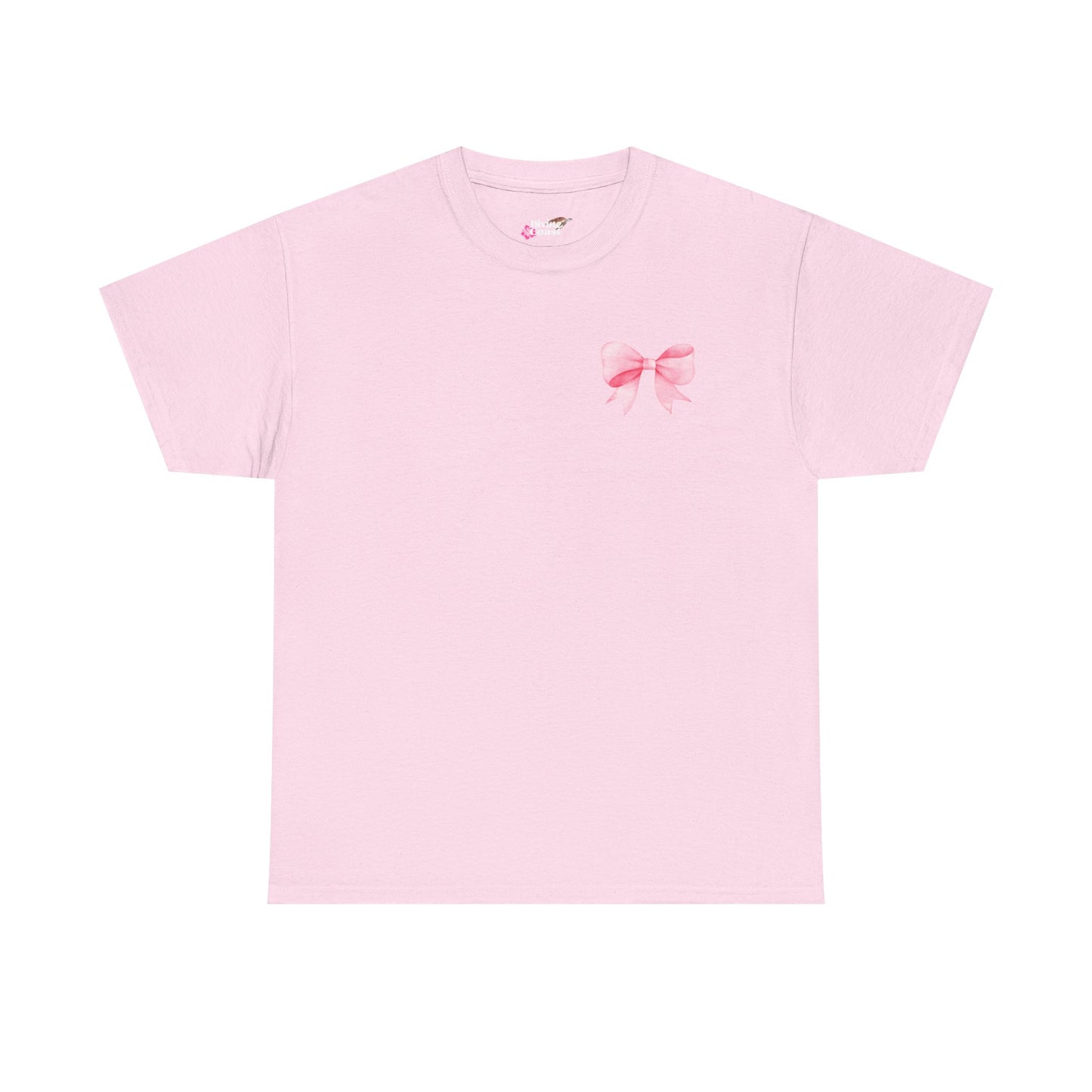Cute Bow Pattern Unisex Heavy Cotton Tee - Adorable Gift for Bow Lovers