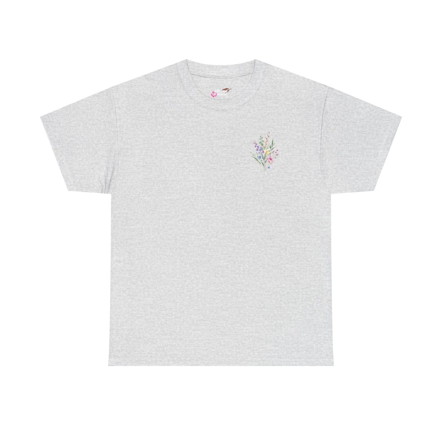 Floral Graphic Unisex Heavy Cotton Tee - "Stay Wild, Flower Child!"