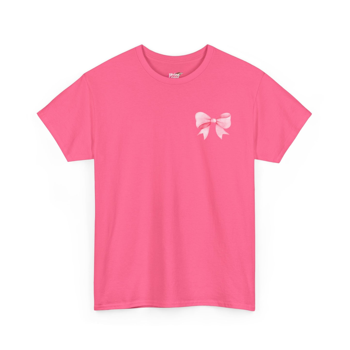 Cute Bow Pattern Unisex Heavy Cotton Tee - Adorable Gift for Bow Lovers