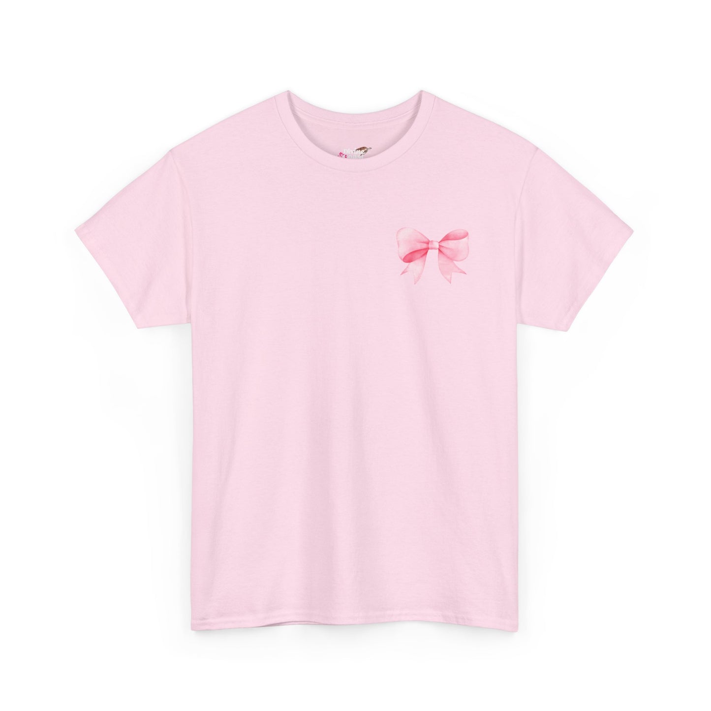 Cute Bow Pattern Unisex Heavy Cotton Tee - Adorable Gift for Bow Lovers
