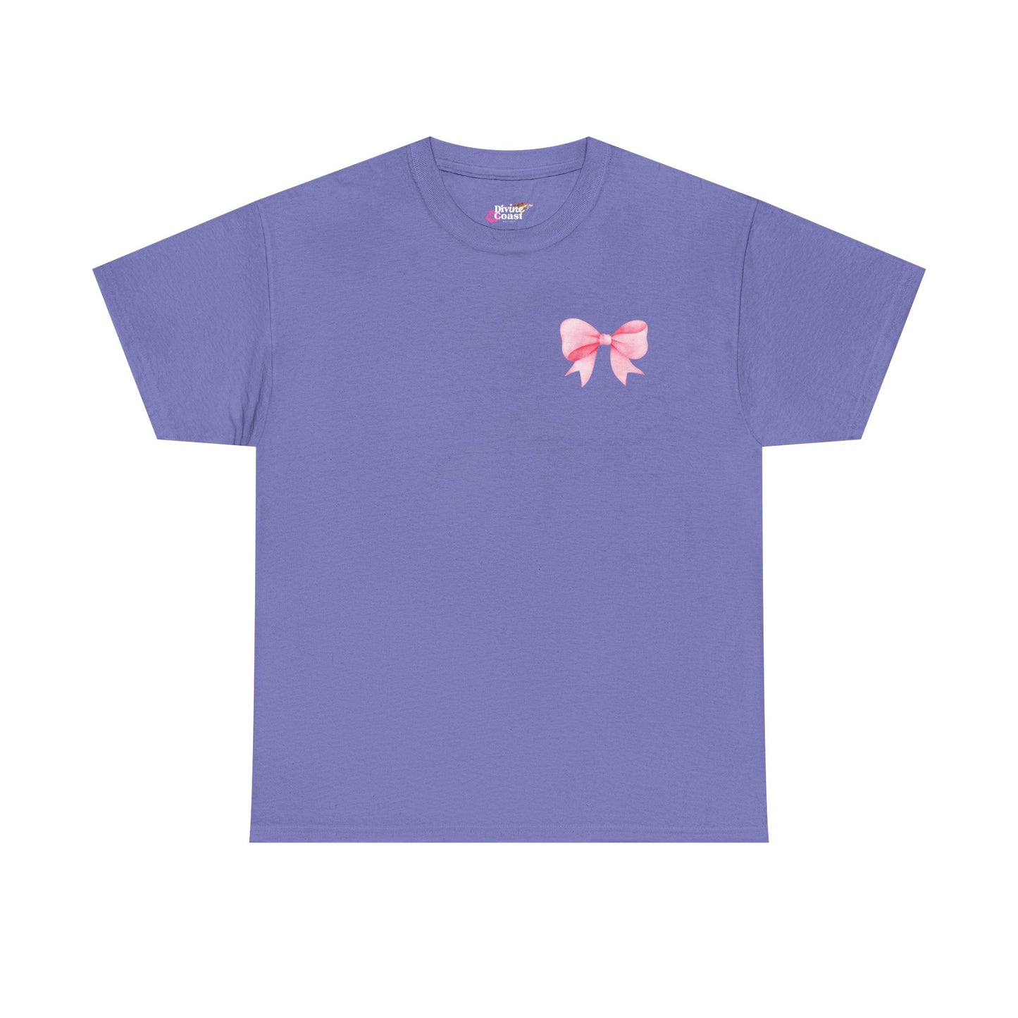 Cute Bow Pattern Unisex Heavy Cotton Tee - Adorable Gift for Bow Lovers