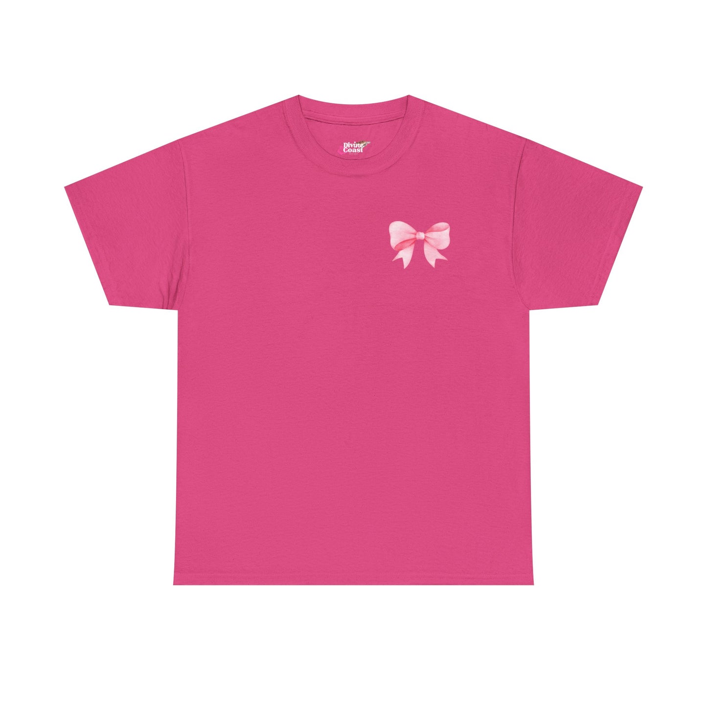 Cute Bow Pattern Unisex Heavy Cotton Tee - Adorable Gift for Bow Lovers