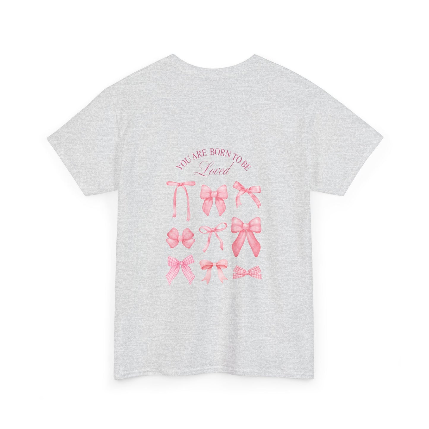 Cute Bow Pattern Unisex Heavy Cotton Tee - Adorable Gift for Bow Lovers