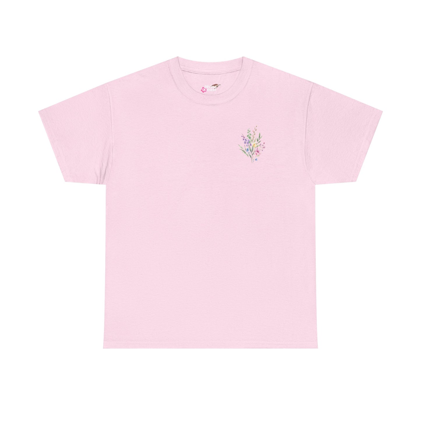 Floral Graphic Unisex Heavy Cotton Tee - "Stay Wild, Flower Child!"