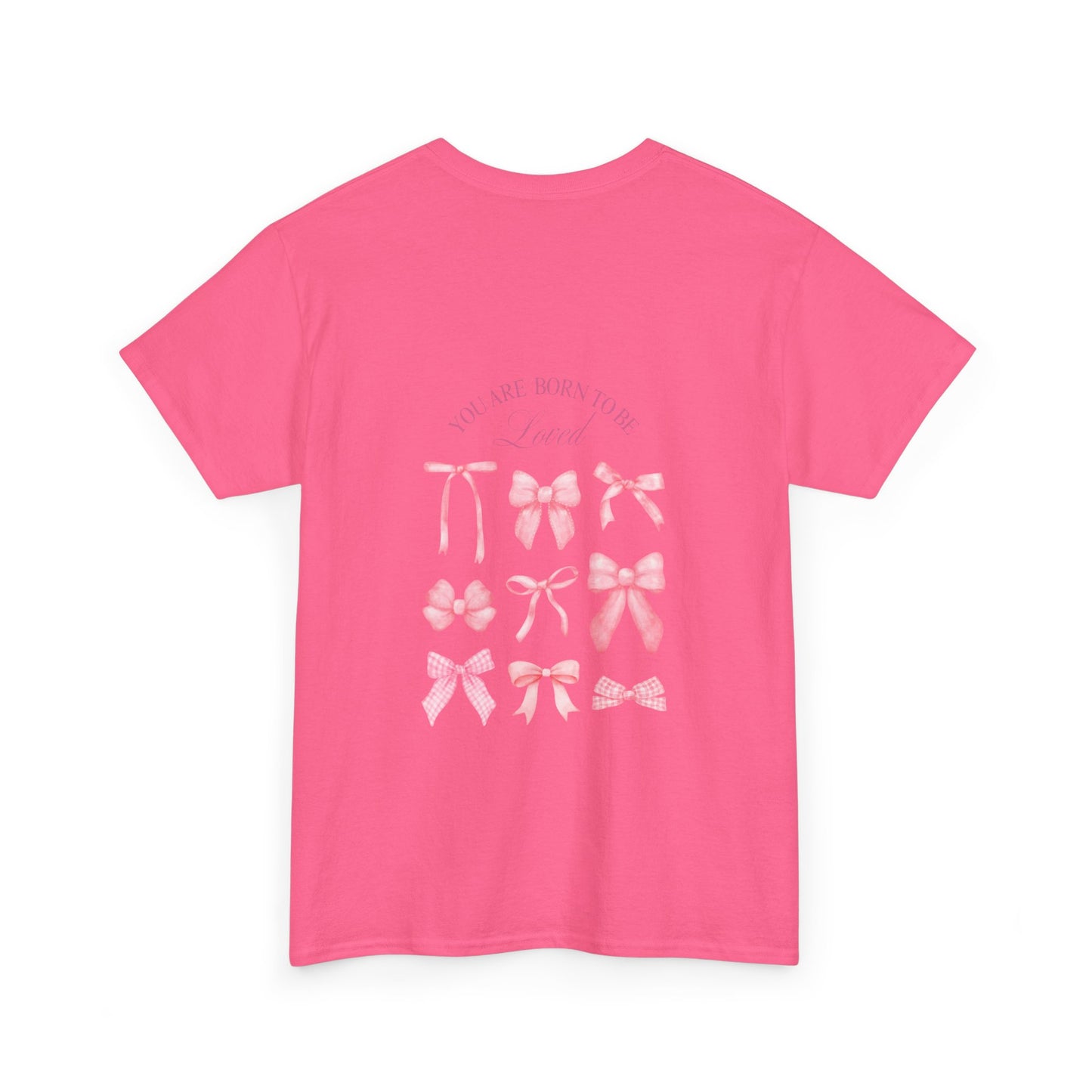 Cute Bow Pattern Unisex Heavy Cotton Tee - Adorable Gift for Bow Lovers
