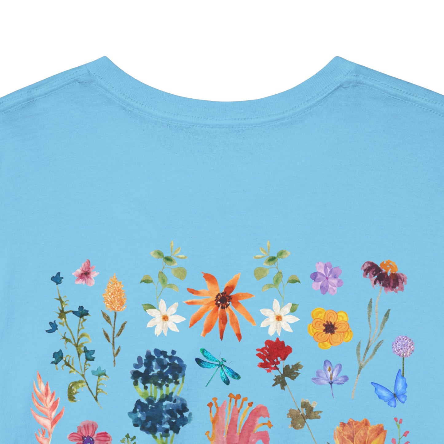 Floral Graphic Unisex Heavy Cotton Tee - "Stay Wild, Flower Child!"